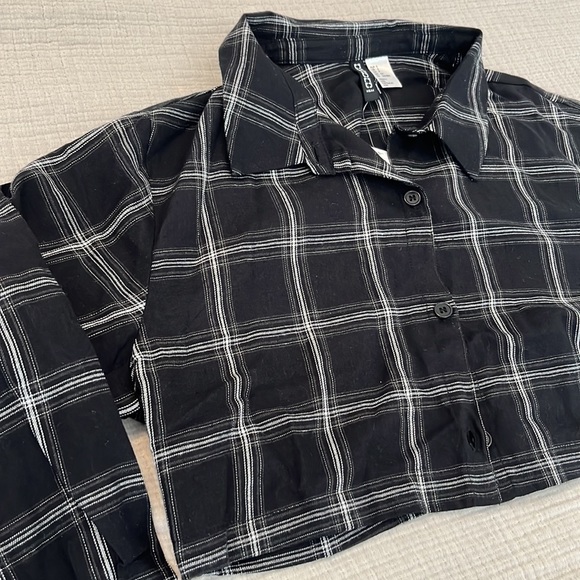 H&M Cotton Cropped Blouse - Picture 2 of 4